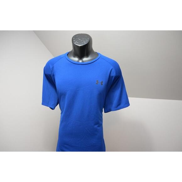 Under Armour Gym Shirt The Tech Tee HeatGear Blue Athletic Mens Size XL - Picture 2 of 10
